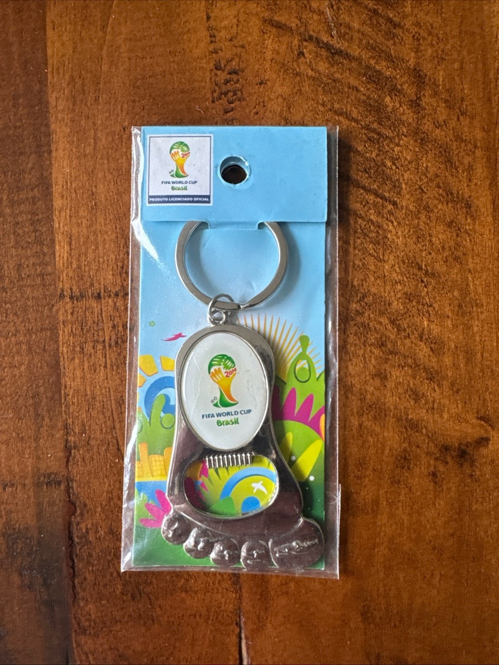 FIFA 2014 World Cup Brazil Metal Keychain Bottle Opener - Blue/Green/Yellow